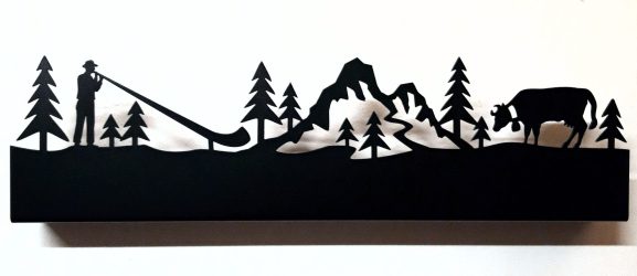 Bougeoir frise cor alpe fond blanc