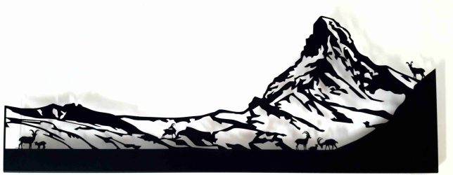 Cervin montagne 98 x 35 cm frises métal site