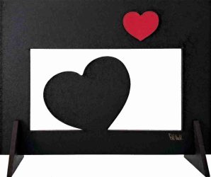 Coeur Post'art mini tableau