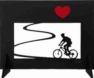 Cycliste Post'Art mini tableau