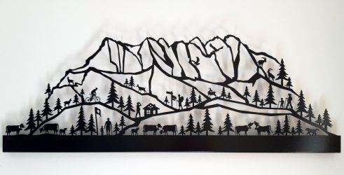 Dents du midi alu 98 x 35 cm